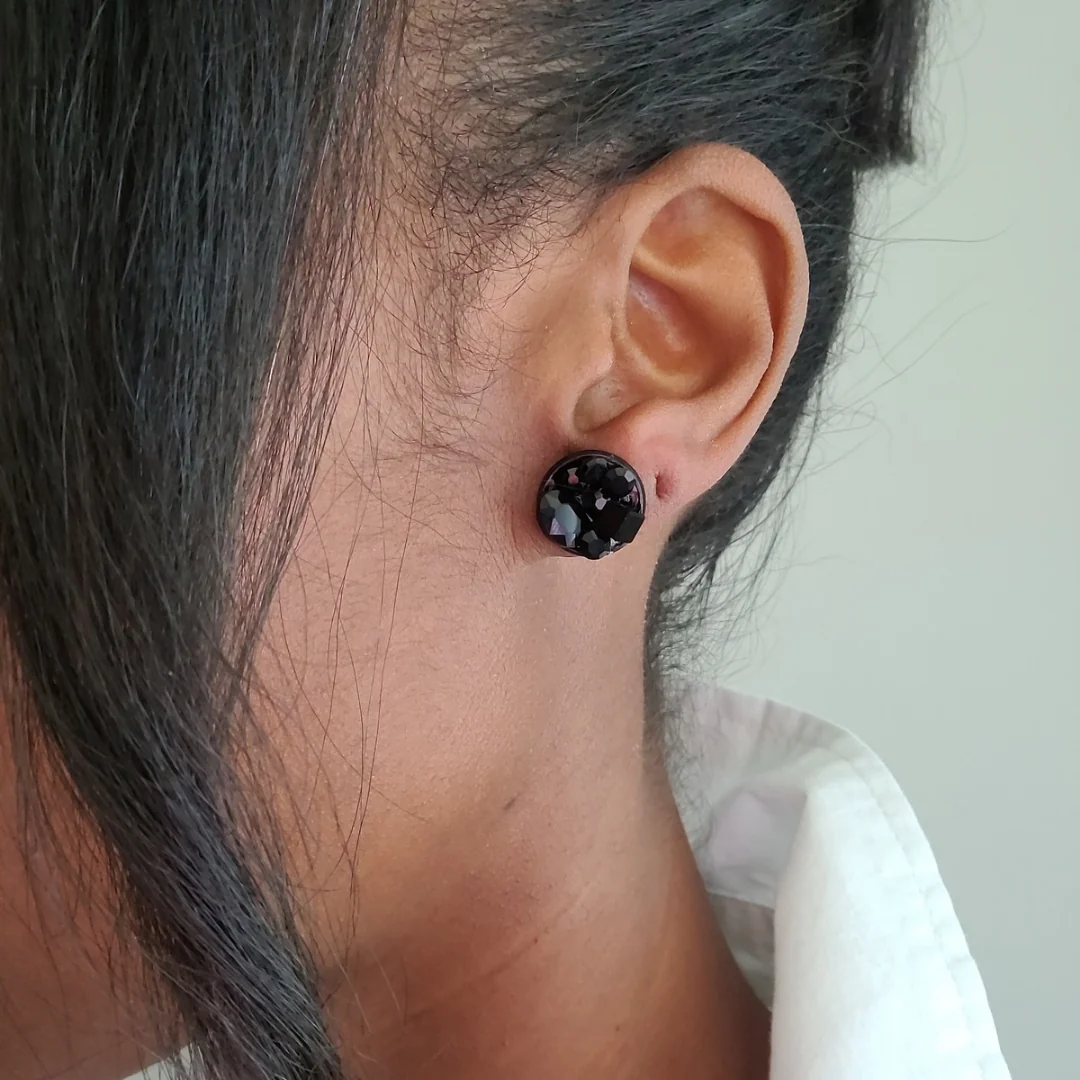Staci Stud Jet Earrings